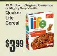 Key Food Quaker Life Cereal offer