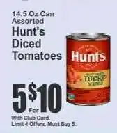 Key Food Hunt's Diced Tomatoes offer