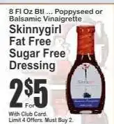 Key Food Skinnygirl Fat Free Sugar Free Dressing offer