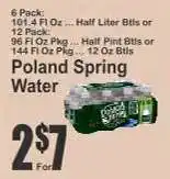 Key Food Poland Spring Water offer