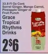 Key Food Grace Tropical Rhythms Drinks offer