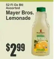 Key Food Mayer Bros. Lemonade offer