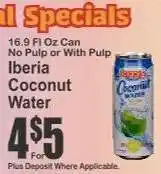 Key Food Iberia Coconut Water offer