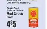 Key Food Red Cross Salt offer