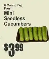 Key Food Mini Seedless Cucumbers offer