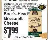 Key Food Boar's Head Mozzarella Cheese offer