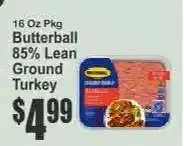 Key Food Butterball 85% Lean Ground Turkey offer