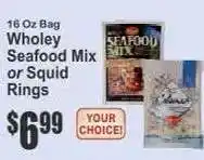 Key Food Wholey Seafood Mix or Squid Rings offer
