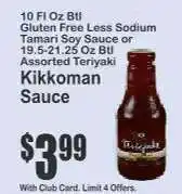 Key Food Kikkoman Sauce offer