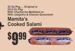 Key Food Mamita's Cooked Salami offer