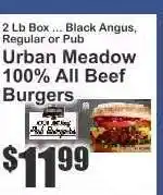Key Food Urban Meadow 100% All Beef Burgers offer