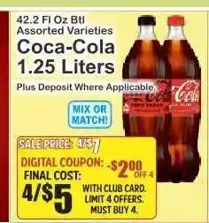 Key Food Coca-Cola 1.25 Liters offer