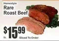 Key Food Homestyle Rare Roast Beef offer