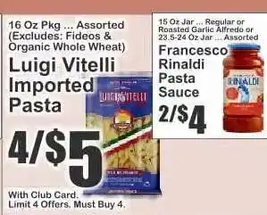 Key Food Francesco Rinaldi Pasta Sauce offer
