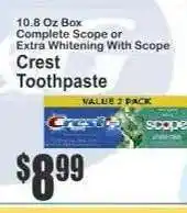 Key Food Crest Toothpaste offer