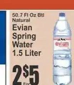 Key Food Evian Spring Water offer