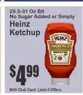 Key Food Heinz Ketchup offer