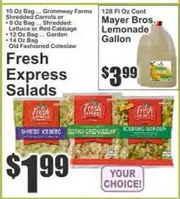 Key Food Fresh Express Salads offer