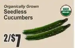 Key Food Organically Grown Seedless Cucumbers offer