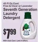 Key Food Seventh Generation Laundry Detergent offer