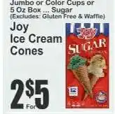 Key Food Joy Ice Cream Cones offer