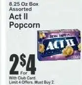 Key Food Act II Popcorn offer