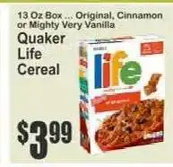 Key Food Quaker Life Cereal offer