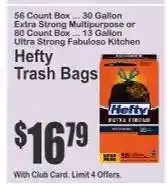Key Food Hefty Trash Bags offer