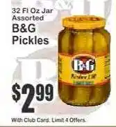 Key Food B&G Pickles offer