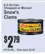 Key Food Snow's Clams offer