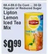Key Food Lipton Lemon Iced Tea Mix offer