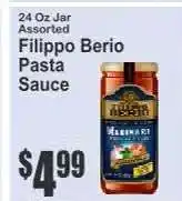 Key Food Filippo Berio Pasta Sauce offer