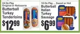 Key Food Butterball Italian Turkey Sausage offer