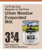 Key Food Urban Meadow Evaporated Milk offer
