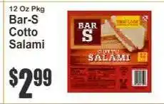 Key Food Bar-S Cotto Salami offer