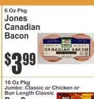 Key Food Jones Canadian Bacon offer