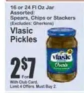 Key Food Vlasic Pickles offer