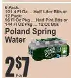 Key Food Poland Spring Water offer