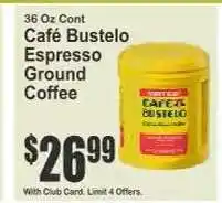 Key Food Café Bustelo Espresso Ground Coffee offer