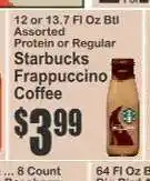 Key Food Starbucks Frappuccino Coffee offer