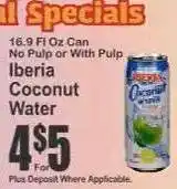Key Food Iberia Coconut Water offer