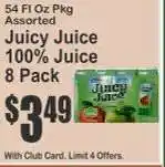 Key Food Juicy Juice 100% Juice 8-Pack offer