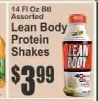 Key Food Lean Body Protein Shakes offer