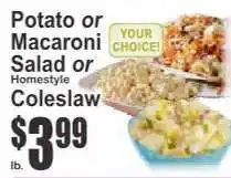 Key Food Potato or Macaroni Salad or Homestyle Coleslaw offer