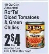 Key Food Ro*Tel Diced Tomatoes & Green Chilies offer