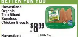 Key Food Harvestland Organic Thin Sliced Boneless Chicken Breasts offer