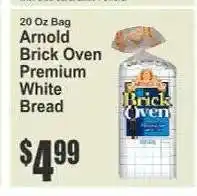 Key Food Arnold Brick Oven Premium White Bread offer