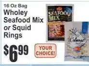 Key Food Wholey Seafood Mix or Squid Rings offer
