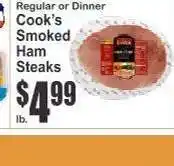 Key Food Cook's Smoked Ham Steaks offer