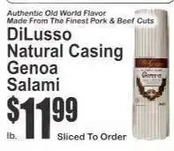 Key Food DiLusso Natural Casing Genoa Salami offer